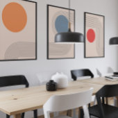 Abstraktes minimalistisches Set aus der Mitte des 