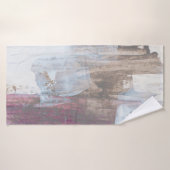 Abstraktes Mischmedienbild. Handgemalt Hintergrunn Badehandtuch (Badehandtuch)