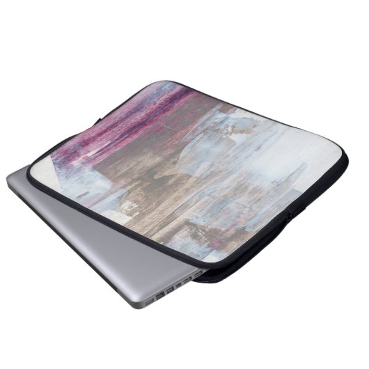 Abstraktes Mischmedienbild. Handgemalt Hintergrunn Laptopschutzhülle (Vorne Knopf)