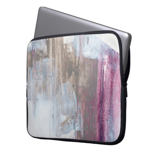 Abstraktes Mischmedienbild. Handgemalt Hintergrunn Laptopschutzhülle (Vorderseite Links)