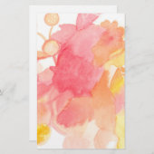 Abstraktes mit Blumenstationäres Briefpapier (Vorne/Hinten)