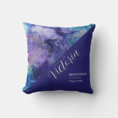 Abstraktes Mit Monogramm Kissen mit Wasserfarbe (Vorderseite)