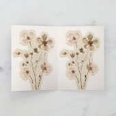 Abstraktes mit Vintage-Blumen Dankeskarte (Innenseite)