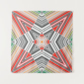 Abstraktes, mit Zierleisten ausgekleidetes, gestre Wandteppich (Vorderseite (Horizontal))