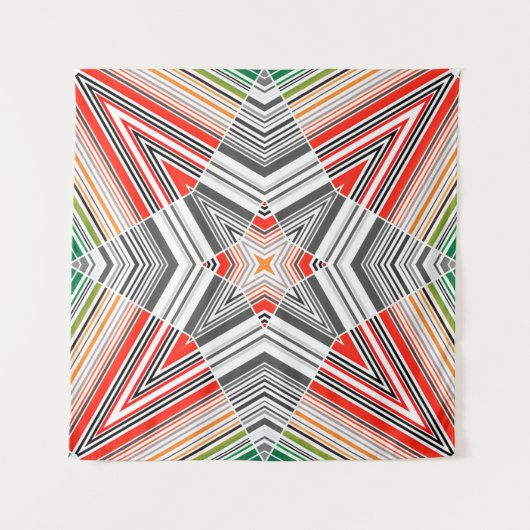 Abstraktes, mit Zierleisten ausgekleidetes, gestre Wandteppich (Vorderseite)