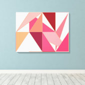 Abstraktes Mittelalter, Dreiecke - Korallen, Beige Leinwanddruck (Insitu (Holzboden))