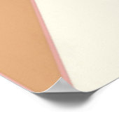 Abstraktes Mittelalter, Dreiecke - Korallen, Beige Poster (Ecke)