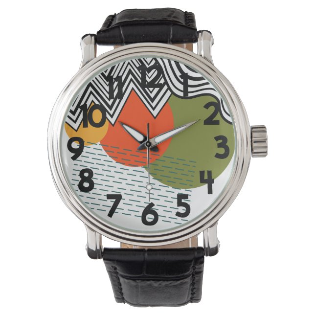 Abstraktes Mittelalter Moderne Armbanduhr (Vorderseite)