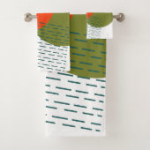 Abstraktes Mittelalter Moderne Badhandtuch Set (Insitu)