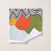 Abstraktes Mittelalter Moderne Badhandtuch Set (Waschlappen)