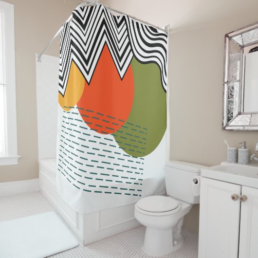 Abstraktes Mittelalter Moderne Duschvorhang (Beispiel)