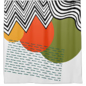 Abstraktes Mittelalter Moderne Duschvorhang (Vorderseite)