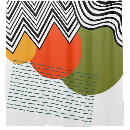 Abstraktes Mittelalter Moderne Duschvorhang (Vorderseite)