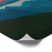 Abstraktes Mittelalter Moderne Gebirge Poster (Ecke)