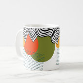 Abstraktes Mittelalter Moderne Kaffeetasse (Vorderseite Links)