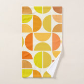 Abstraktes Mittelalter moderne Kreisen orange gelb Badhandtuch Set (Handtuch)