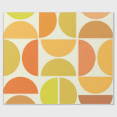 Abstraktes Mittelalter moderne Kreisen orange gelb Geschenkpapier (Flach)