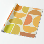 Abstraktes Mittelalter moderne Kreisen orange gelb Geschenkpapier (Ungerollt)