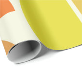 Abstraktes Mittelalter moderne Kreisen orange gelb Geschenkpapier (Rolleneckpunkt)