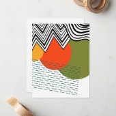 Abstraktes Mittelalter Moderne Mitteilungskarte (Vorderseite/Rückseite Beispiel)