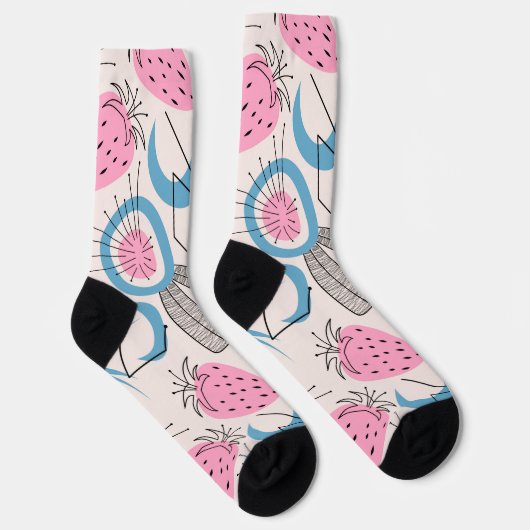 Abstraktes Mittelalter Moderne Socken (Rechts)