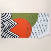 Abstraktes Mittelalter Moderne Strandtuch (Vorderseite)