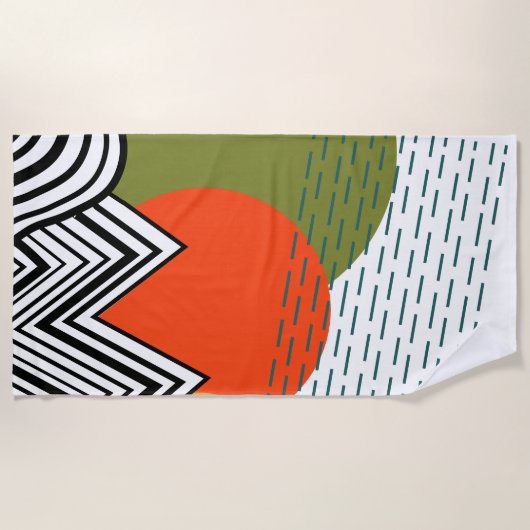 Abstraktes Mittelalter Moderne Strandtuch (Vorderseite)