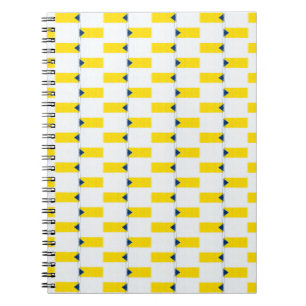 Abstraktes Modell-Notebook aus gelbem Backstein Notizblock