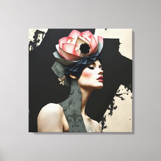 Abstraktes Modeportrait Leinwanddruck (Vorderseite)