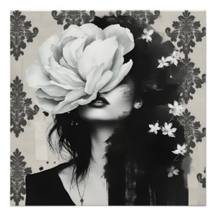 Abstraktes Modeportrait Poster