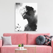 Abstraktes Modeporträt Leinwanddruck (Insitu (Wohnzimmer))