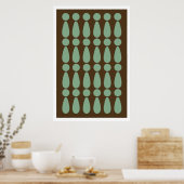 Abstraktes Modern Retro Art Poster (Küche)