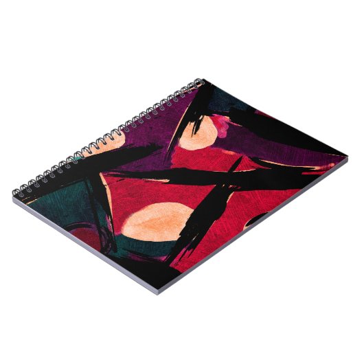 Abstraktes modernes Acrylgemälde Fragment. Colorfu Notizblock (Linke Seite)