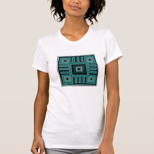 Abstraktes modernes afrikanisches Muster T-Shirt (Vorderseite)