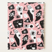 Abstraktes modernes Auge & Lippen Muster Planer (Rückseite)