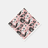 Abstraktes modernes Auge & Lippen Muster Serviette (Ecke)