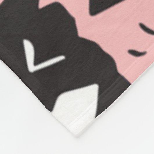 Abstraktes modernes Augen-u. Lippenmuster Fleecedecke (Ecke)