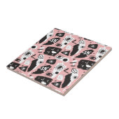 Abstraktes modernes Augen-u. Lippenmuster Fliese (Seite)