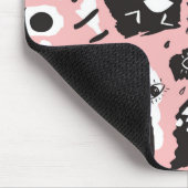 Abstraktes modernes Augen-u. Lippenmuster Mousepad (Ecke)