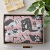 Abstraktes modernes Augen-u. Lippenmuster Seidenpapier (Geschenk)