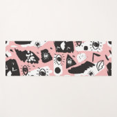 Abstraktes modernes Augen-u. Lippenmuster Yogamatte (Vorderseite (Horizontal))