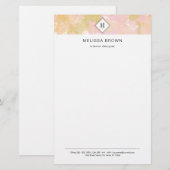 Abstraktes, modernes, Berufliches Logo-Monogramm Briefpapier (Vorne/Hinten)