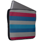 Abstraktes, modernes Bordeaux-Linienmuster Laptopschutzhülle (Vorne Rechts)