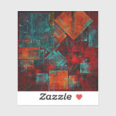 Abstraktes, modernes, Cooles künstlerisches Muster Aufkleber (Blatt)