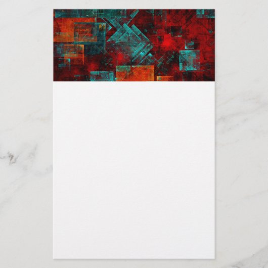 Abstraktes, modernes, Cooles künstlerisches Muster Briefpapier (Vorderseite)