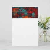 Abstraktes, modernes, Cooles künstlerisches Muster Briefpapier (Stehend Vorderseite)