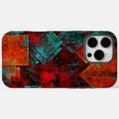 Abstraktes, modernes, Cooles künstlerisches Muster Case-Mate iPhone Hülle (Rückseite (Horizontal))