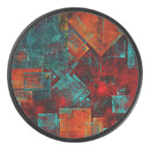 Abstraktes, modernes, Cooles künstlerisches Muster Eishockey Puck (Vorderseite)