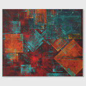 Abstraktes, modernes, Cooles künstlerisches Muster Geschenkpapier (Flach)