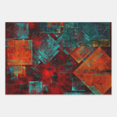 Abstraktes, modernes, Cooles künstlerisches Muster Geschenkpapier Set (Vorderseite 2)